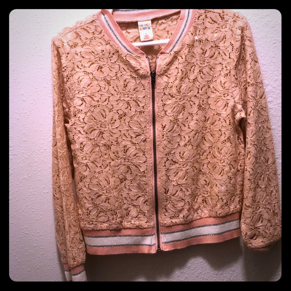 Lace bomber jacket